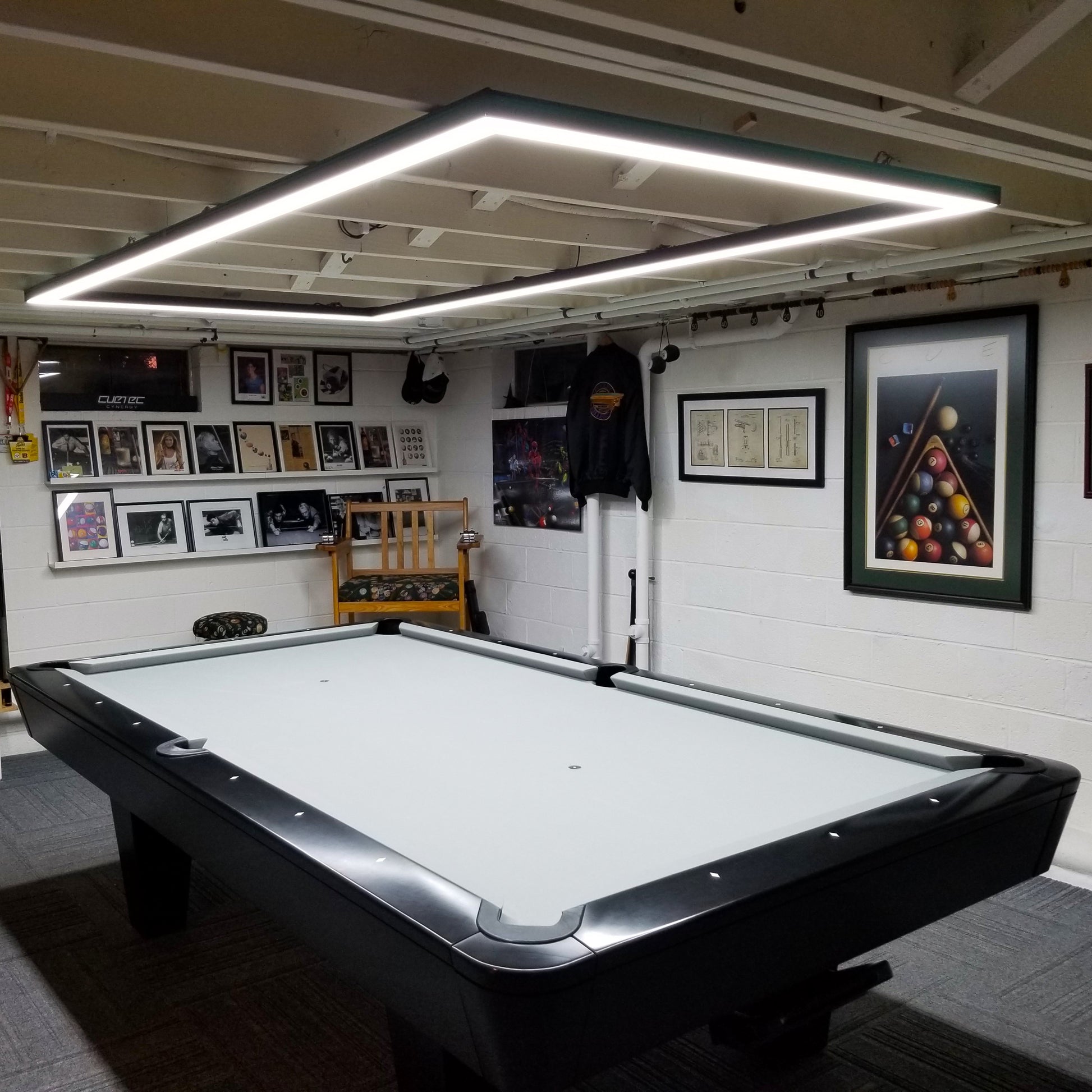 Diamond pool table with Perimeter Billiard LED Light