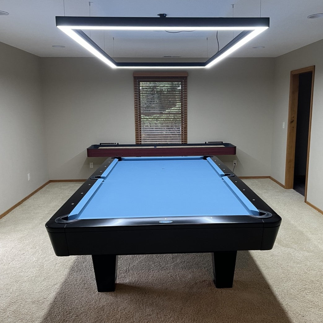 Modern pool table lighting fixture bright up 9 foot diamond table