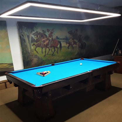 9ft pool table light over a antique pool table